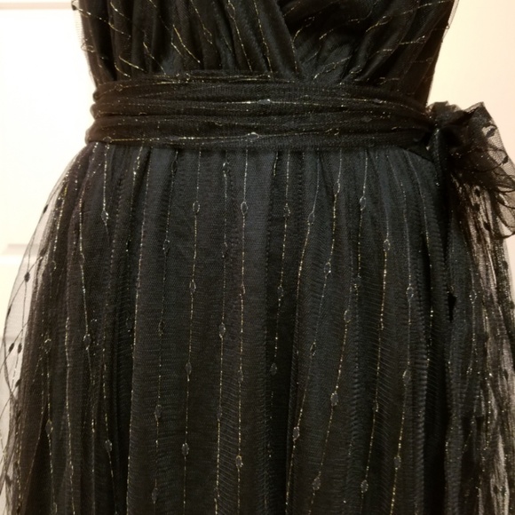 ποΈβ¬οΈπHOST PICKπ TOV Los Angeles Sexy Black Metallic Maxi Dress - Picture 3 of 8